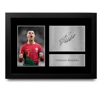 HWC Trading Cristiano Ronaldo Portugal Gifts Printed Signed Autograph Picture for Football Fans and Supporters - A4 Framed