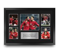 HWC Trading Cristiano Ronaldo & Ruud van Nistelrooy Printed Memorabilia Signed Autograph Photograph Display for Football Fans and Supporters - A3 Framed