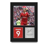 HWC Trading Darwin Nunez Liverpool Gifts Printed Signed Autograph Picture for Football Fans and Supporters - A4 Portrait