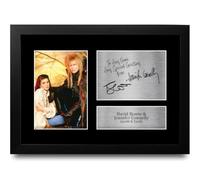 HWC Trading David Bowie & Jennifer Connelly Labyrinth Personalised Gift - Signed Autograph Picture, Framed A4 Film & TV Memorabilia with Custom Name Message for Birthday Christmas Wedding