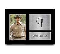 HWC Trading David Harbour Strange Hawkins Thing Jim Hopper Gifts Printed Signed Autograph Picture for TV Show Fans - A4