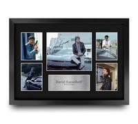 HWC Trading David Hasselhoff Knight Rider Gifts Printed Signed Autograph Presentation Photo Montage Display for TV Show Fans - A3 Framed