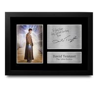 HWC Trading David Tennant Personalised Gift - Signed Autograph Picture, Framed A4 TV Memorabilia with Custom Name Message for Birthday Christmas Wedding