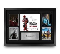 HWC Trading Deadpool 1 Gifts Printed Signed Autograph Presentation Display Montage for Movie Memorabilia Fans - A3 Framed