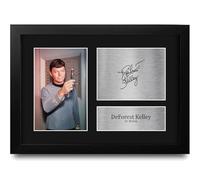 HWC Trading DeForest Kelley Star Trek Dr.McCoy Gifts Printed Signed Autograph Picture for Movie Memorabilia Fans - A4 Framed