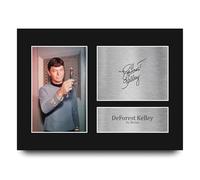 HWC Trading DeForest Kelley Star Trek Dr.McCoy Gifts Printed Signed Autograph Picture for Movie Memorabilia Fans - A4