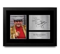 HWC Trading Del Boy Only Fools and Horses Personalised Gift - Signed Autograph Picture, Framed A4 Sitcom Memorabilia with Custom Name Message for Birthday Christmas Wedding