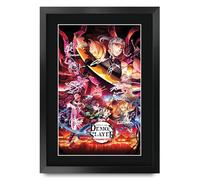 HWC Trading Demon Slayer Japanese Anime Gifts Printed Signed Autograph Poster for TV Memorabilia Fans - A3 Framed
