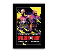 HWC Trading Deontay Wilder vs Tyson Fury II Gifts Printed Signed Autograph Poster for Boxer Memorabilia Fans (ID-003023) - A4 Print Only