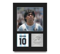 HWC Trading Diego Maradona Argentina Gifts Printed Signed Autograph Picture for Football Fans and Supporters - A4 Portrait