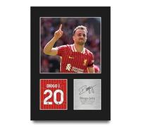 HWC Trading Diogo Jota Liverpool Gifts Printed Signed Autograph Picture for Football Fans and Supporters - A4 Portrait