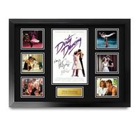 HWC Trading Dirty Dancing Gifts Printed Signed Autograph Presentation Display Montage for Movie Memorabilia Fans - A2 Framed (ID-006457)