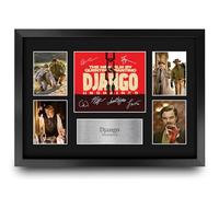 HWC Trading Django Unchained Gifts Printed Signed Autograph Presentation Display Montage for Movie Memorabilia Fans - A3 Framed