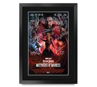 HWC Trading Doctor Strange 2 In the Multiverse of Madness Benedict Cumberbatch Gifts Printed Poster Signed Autograph Picture for Movie Memorabilia Fans - A3 Framed