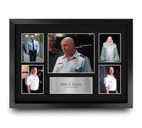 HWC Trading Don S. Davis Stargate SG-1 Gifts Printed Signed Autograph Presentation Photo Montage Display for TV Show Fans - A3 Framed