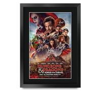 HWC Trading Dungeons & Dragons Honor Among Thieves Gifts Printed Poster Signed Autograph Picture for Movie Memorabilia Fans - A3 Framed