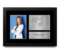 HWC Trading Ellen Pompeo Personalised Gift - Signed Autograph Picture, Framed A4 TV Memorabilia with Custom Name Message for Birthday Christmas Wedding