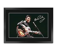 HWC Trading Elvis Presley Gifts Printed Signed Autograph Picture for Music Memorabilia Fans - A3 Framed (ID-006184)
