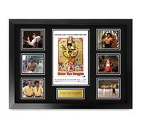 HWC Trading Enter The Dragon Bruce Lee Gifts Printed Poster Signed Autograph Picture for Movie Memorabilia Fans - A2 Framed