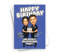 HWC Trading Eric Winter & Melissa O'Neil Birthday Card, Greeting Card for Fans, Him, Her, Kids, Blank Inside with Envelope, A5 (ID-017122)