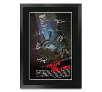 HWC Trading Escape from New York 1981 Kurt Russell Gifts Printed Poster Signed Autograph Picture for Movie Memorabilia Fans - A3 Framed (ID-012834)