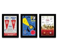 HWC Trading Euro Final Programme Collection Man Utd Printed Memorabilia Signed Autograph Poster for Football Fans and Supporters (ID-004269) - A4 Print Only