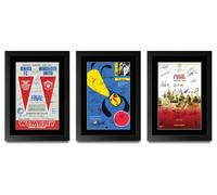 HWC Trading Euro Final Programme Collection Man Utd Printed Memorabilia Signed Autograph Poster for Football Fans and Supporters (ID-004269) - A4 Framed Print