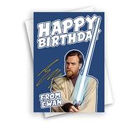 HWC Trading Ewan McGregor Obi Wan Kenobi Birthday Card for Star Wars Fans