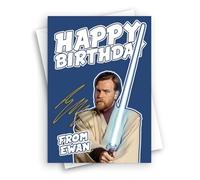 HWC Trading Ewan McGregor Star Wars Movie Star Fan Happy Birthdays Cards Celebrations Geetings Gifts - A5 (ID-005676)