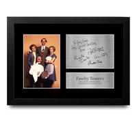 HWC Trading Fawlty Towers Personalised Gift - Signed Autograph Picture, Framed A4 Sitcom Memorabilia with Custom Name Message for Birthday Christmas Wedding