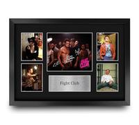 HWC Trading Fight Club Gifts Printed Signed Autograph Presentation Display Montage for Movie Memorabilia Fans - A3 Framed