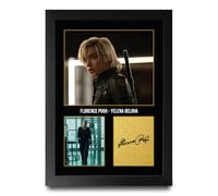 HWC Trading Florence Pugh Thunderbolts Yelena Belova Gifts Printed Signed Autograph Picture for Movie Memorabilia Fans - A4 Framed Print (ID-005177)