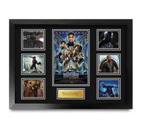 HWC Trading FR A2 Black Panther 1 Gifts Printed Signed Autograph Presentation Display Montage for Movie Memorabilia Fans - A2 Framed