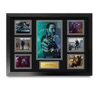 HWC Trading FR A2 John Wick 1 Gifts Printed Signed Autograph Presentation Display Montage for Movie Memorabilia Fans - A2 Framed