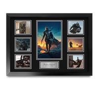 HWC Trading FR A2 Pedro Pascal The Mandalorian Gifts Printed Signed Autograph Presentation Photo Montage Display for TV Show Fans - A2 Framed