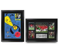 HWC Trading FR A3 1999 Display & Programme Collection Printed Memorabilia Signed Autograph Photograph Display for Football Fans and Supporters - A3 Framed