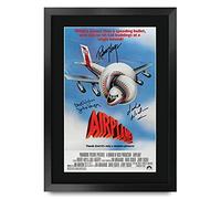 HWC Trading FR A3 Airplane! Leslie Nielsen Gifts Printed Poster Signed Autograph Picture for Movie Memorabilia Fans - A3 Framed