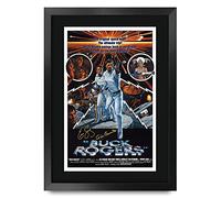 HWC Trading FR A3 Buck Rogers Gil Gerard Gifts Printed Signed Autograph Poster for TV Memorabilia Fans - A3 Framed