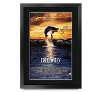HWC Trading FR A3 Free Willy 1 Movie Poster Jason James Richter Gifts Printed Poster Signed Autograph Picture for Movie Memorabilia Fans - A3 Framed