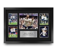HWC Trading FR A3 Harry Kane & Son Heung-min Printed Memorabilia Signed Autograph Photograph Display for Football Fans and Supporters - A3 Framed