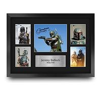 HWC Trading FR A3 Jeremy Bulloch Boba Fett Star Wars Gifts Printed Signed Autograph Presentation Photo Montage Display for TV Show Fans - A3 Framed