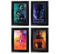 HWC Trading FR A3 John Wick Gifts Printed Poster Set Signed Autograph Picture for Movie Memorabilia Fans - A3 Framed