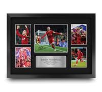 HWC Trading FR A3 Jordan Henderson Printed Memorabilia Signed Autograph Photograph Display for Football Fans and Supporters - A3 Framed