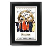 HWC Trading FR A3 Kingsman Taron Egerton, Colin Firth The Golden Circle Gifts Printed Poster Signed Autograph Picture for Movie Memorabilia Fans