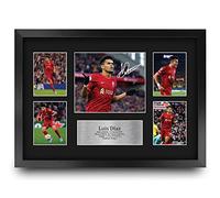 HWC Trading FR A3 Luis Diaz Liverpool Printed Memorabilia Signed Autograph Photograph Display for Football Fans and Supporters - A3 Framed
