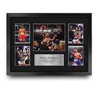 HWC Trading FR A3 Manny Pacquiao Boxing Gifts Printed Signed Autograph Picture for Boxer Memorabilia Fans - A3 Framed