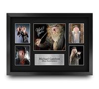 HWC Trading FR A3 Michael Gambon Harry Potter Albus Dumbledore Gifts Printed Signed Autograph Picture Display for Movie Memorabilia Fans - A3 Framed