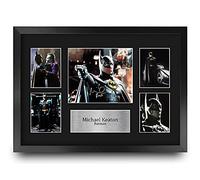 HWC Trading FR A3 Michael Keaton Batman Gifts Printed Signed Autograph Picture for Movie Memorabilia Fans - A3 Framed