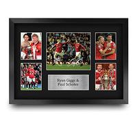 HWC Trading FR A3 Ryan Giggs & Paul Scholes Printed Memorabilia Signed Autograph Photograph Display for Football Fans and Supporters - A3 Framed