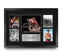 HWC Trading FR A3 Sylvester Stallone Rocky Gifts Printed Signed Autograph Picture Display for Movie Memorabilia Fans - A3 Framed